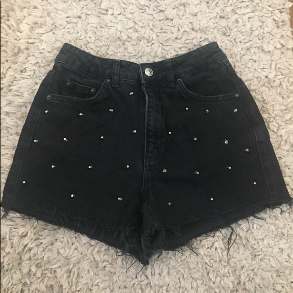 TOPSHOP Moto Mom Shorts - Picture 1 of 3